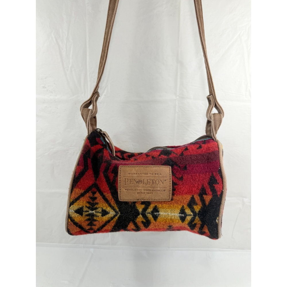 Pendleton Red Multi Wool Crossbody Bag